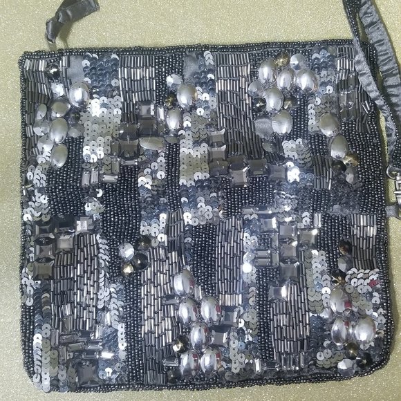 bebe Sequined Evening Wristlet - Picture 6 of 10